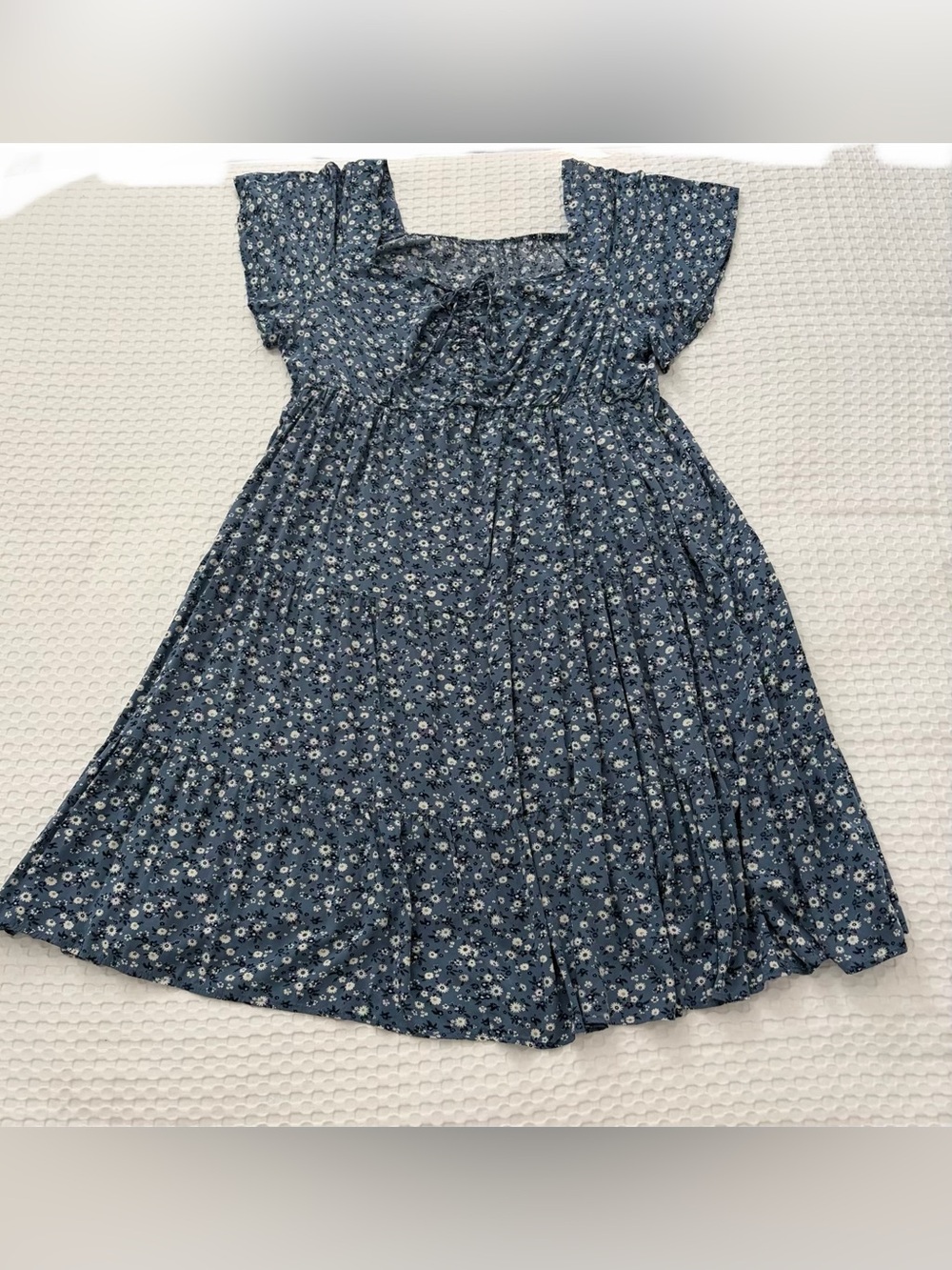 BloomChic Blue Floral Rayon Midi Dress Size 28